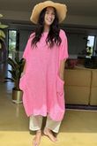 Made in Italy Milo Cotton Slouch Sac Dress Popsicle Pink
